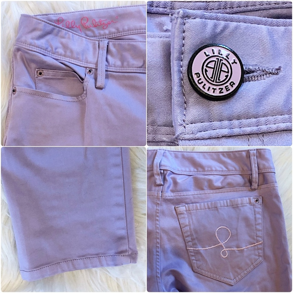 🚫SOLD🚫Lilly Pulitzer Lilac Sateen Worth Skinny - Picture 4 of 8